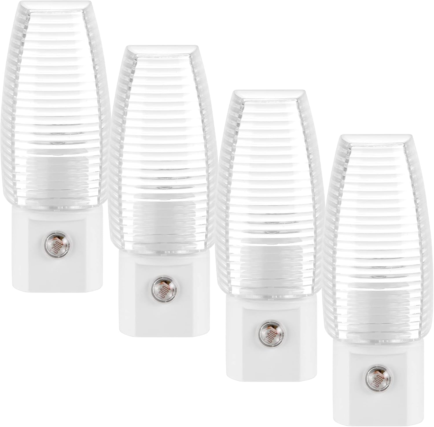 Maxxima MLN-16 LED Plug in Night Light - Features Auto Dusk to Dawn Sensor 5000K Daylight, 5 Lumens, Ideal for Bedroom, Bathroom, Hallway, and Senior Living Use - 4 Pack