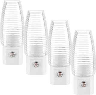 Maxxima MLN-16 LED Plug in Night Light - Features Auto Dusk to Dawn Sensor 5000K Daylight, 5 Lumens, Ideal for Bedroom, Bathroom, Hallway, and Senior Living Use - 4 Pack