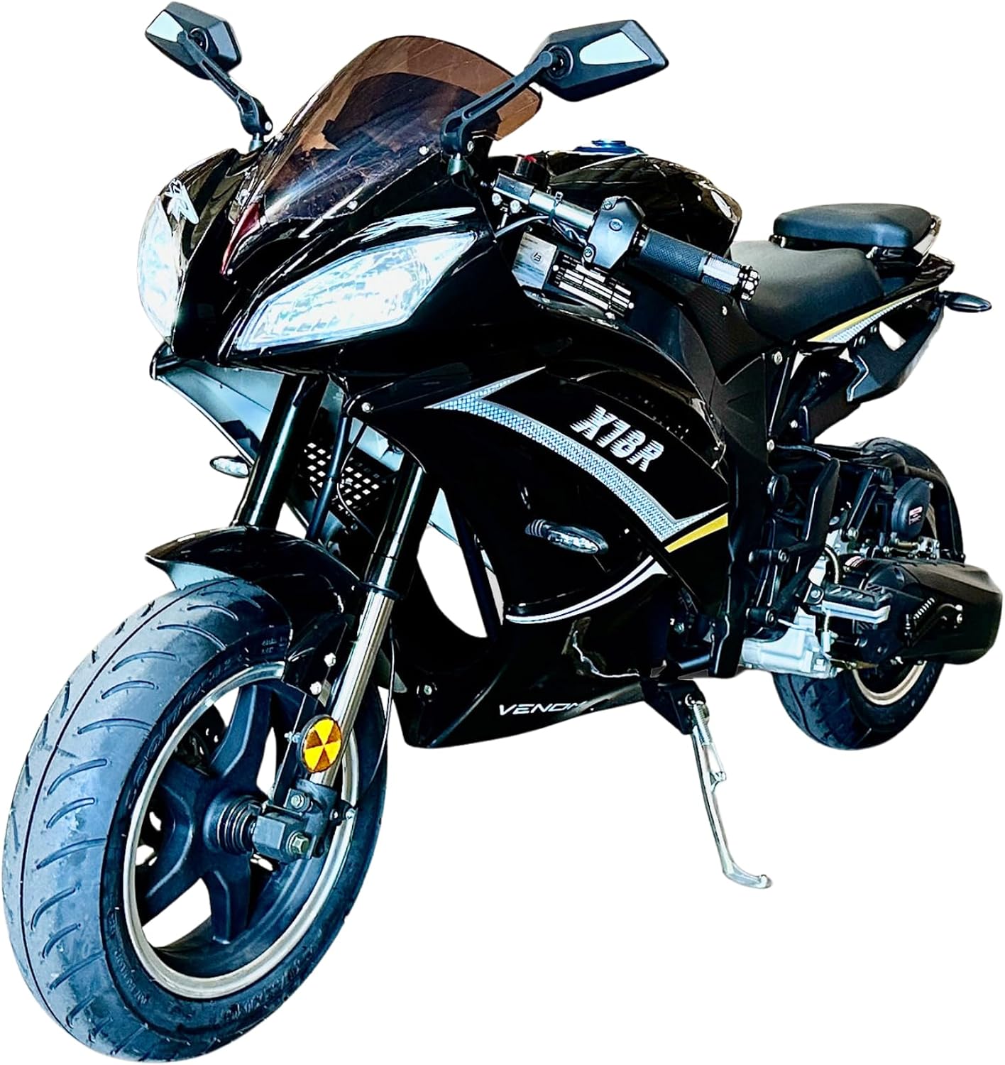 200cc Automatic Motorcycle, Venom X18R Black, RX-6 Auto, WASP 200, Fully Automatic Transmission, Street Legal Sport Bike, LED Headlights, Digital Speedometer, Moto for Adults, No Gears Full Auto