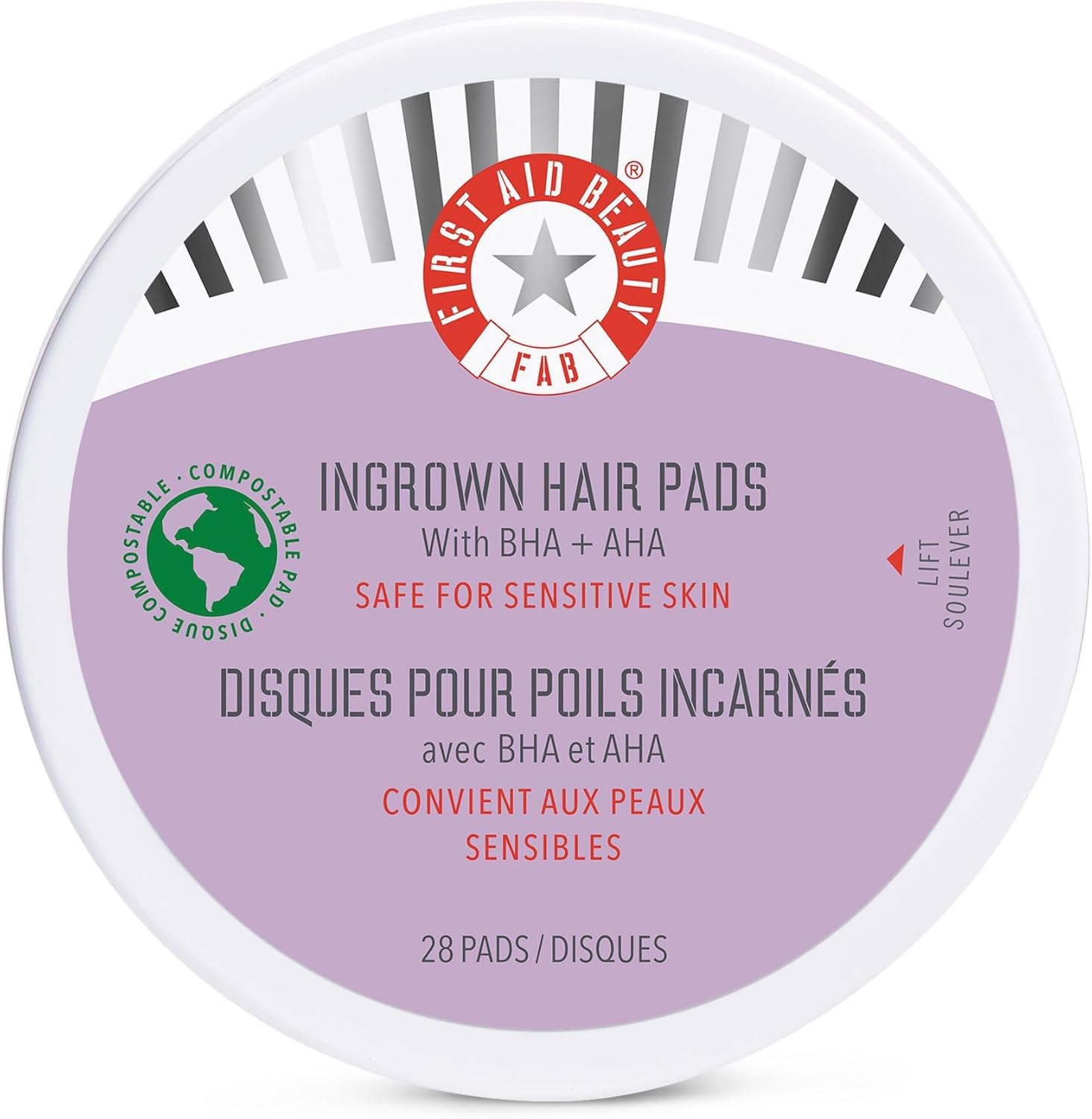 First Aid Beauty Ingrown Hair Pads with BHA & AHA – Daily Treatment Relieves Razor Burn, Prevents Ingrown Hairs and Soothes Irritation – 28 Pads
