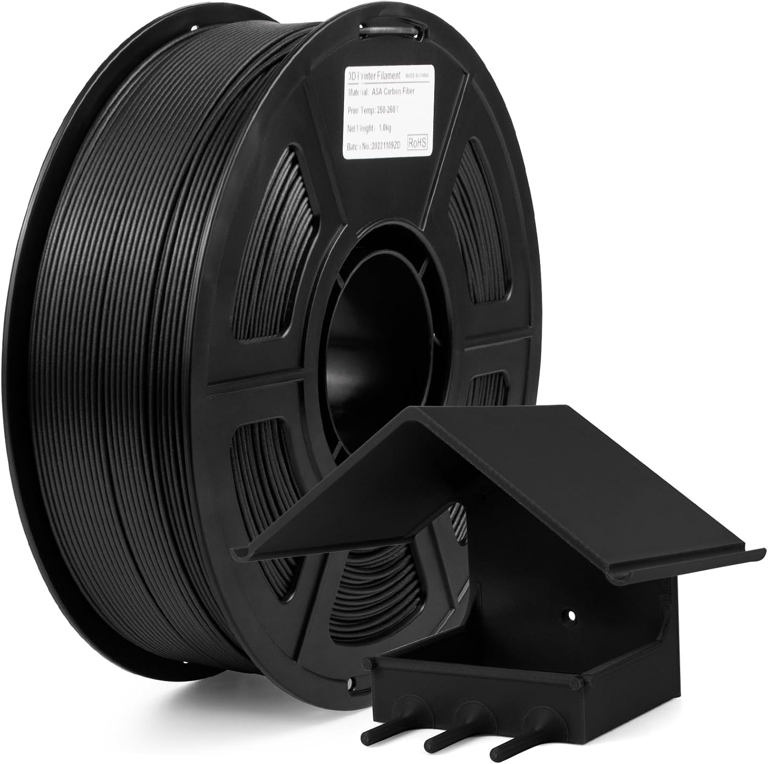 IEMAI ASA CF 1KG, Black ASA 3D Printer Filament Filled with 20% Carbon Fibre, UV-Resistant Weather-Resistant Heat-Resistant, Dimensional Accuracy +/- 0.02mm