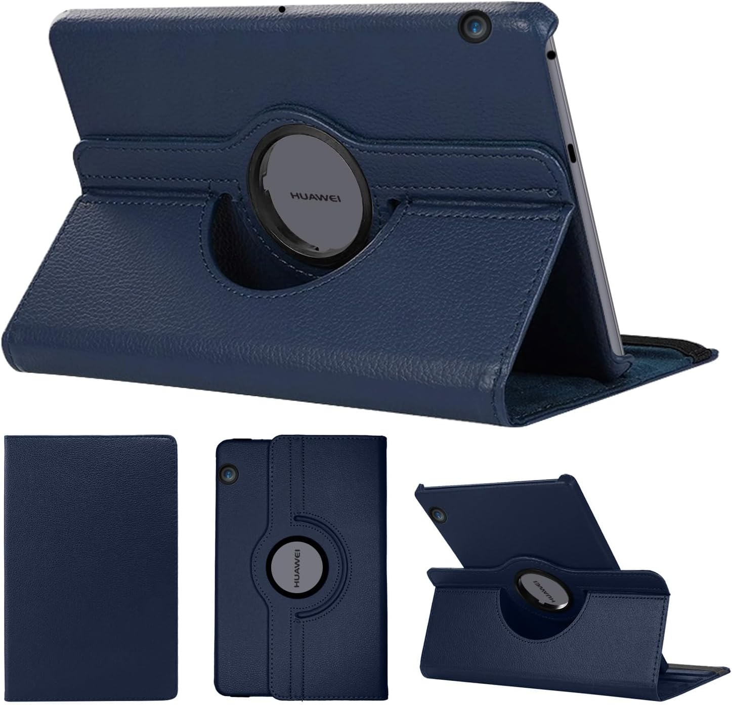 SWEIMEN 360° Rotating Case for Huawei MediaPad T5 10 Tablet Multiple Angle Adjustable Stand Flip Cover
