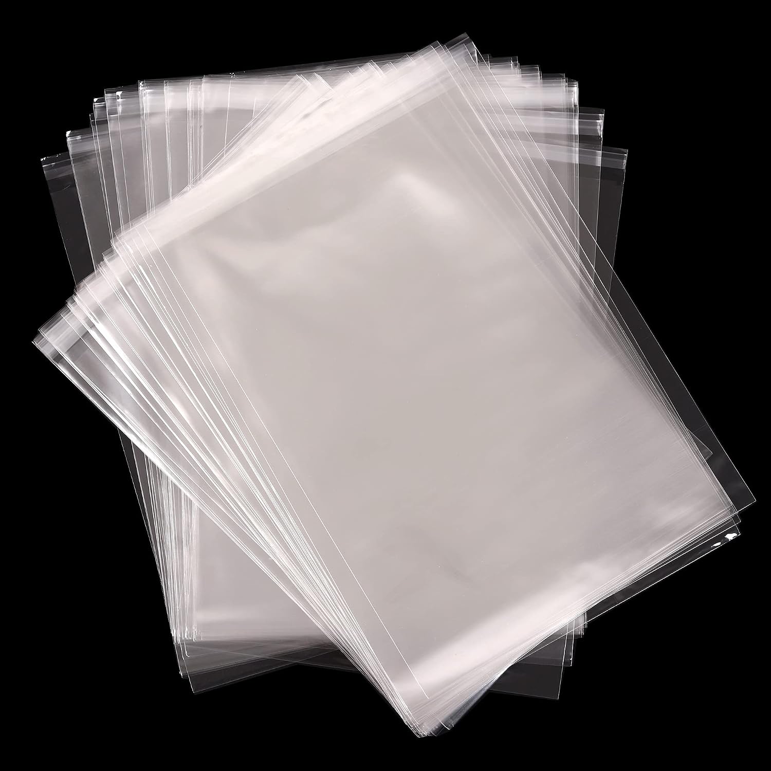 A4 Clear Self-adhesive Bags 100 Pack, 22x30CM Self Sealing Cellophane Display Bags/Sealable Bags, Food Safe, A4 Cello Bags OPP for Cookies,Cards,Envelopes,Pictures
