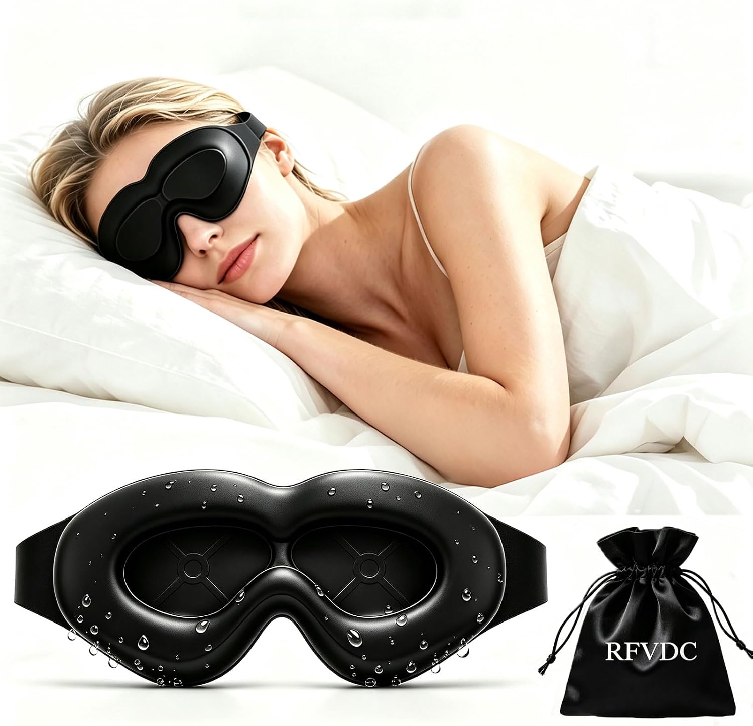 Upgraded Hydrating Sleep Mask for Dry Eyes, Moisture Chamber Glasses ﻿