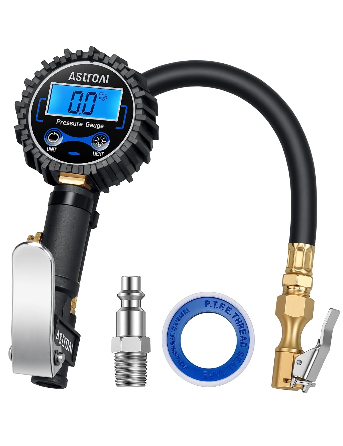AstroAI Digital Tire Pressure Gauge with Inflator, 3-250 PSI ±1% Precision