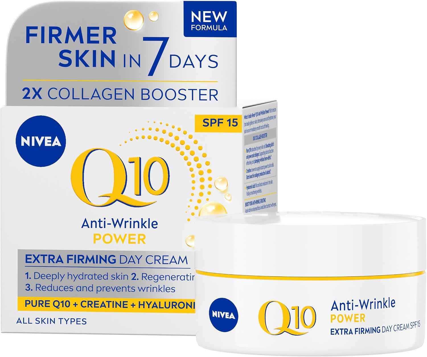 NIVEA Q10 Anti-Wrinkle Power Extra Firming Day Cream SPF 15, 50 ml