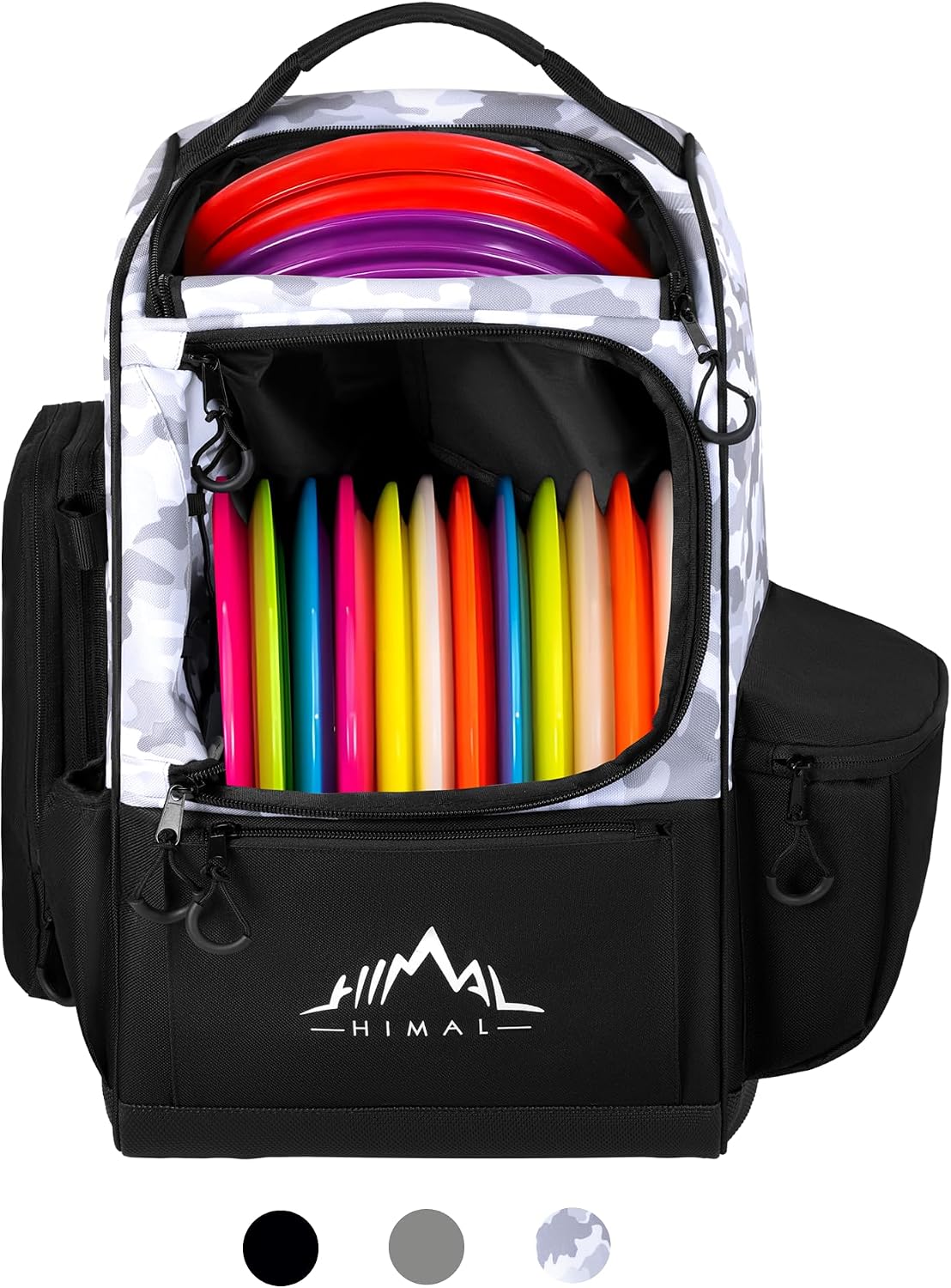Himal Outdoors Disc Golf Bag with 30+ Disc Capacity, Durable Disc Golf Backpack for Men Multiple Storage Pockets