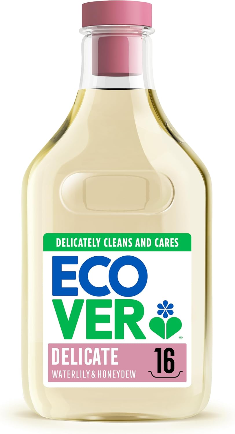 Ecover Ecological Liquid Washing Machine Detergent for Delicate Laundry, Waterlily/Honeydew Fragrance, Delicate 750 ml, 16 Washes