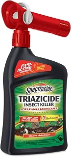 Spectracide Triazicide Insect Killer For Lawns & Landscapes Concentrate (Ready-To-Spray), Protects Lawns, Vegetables, Fruit & Nut Trees, Roses, Flowers & Shrubs, 32 fl Ounce
