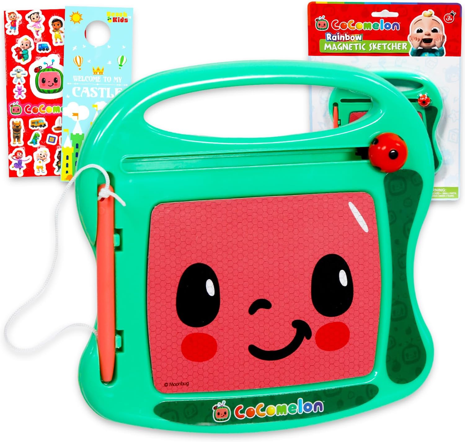 Cocomelon Drawing Pad - Activity Set Bundle Includes Magnetic Sketch Pad, Stickers, More | Cocomelon Magnetic Drawing Etch Board for Kids, Boys, Girls
