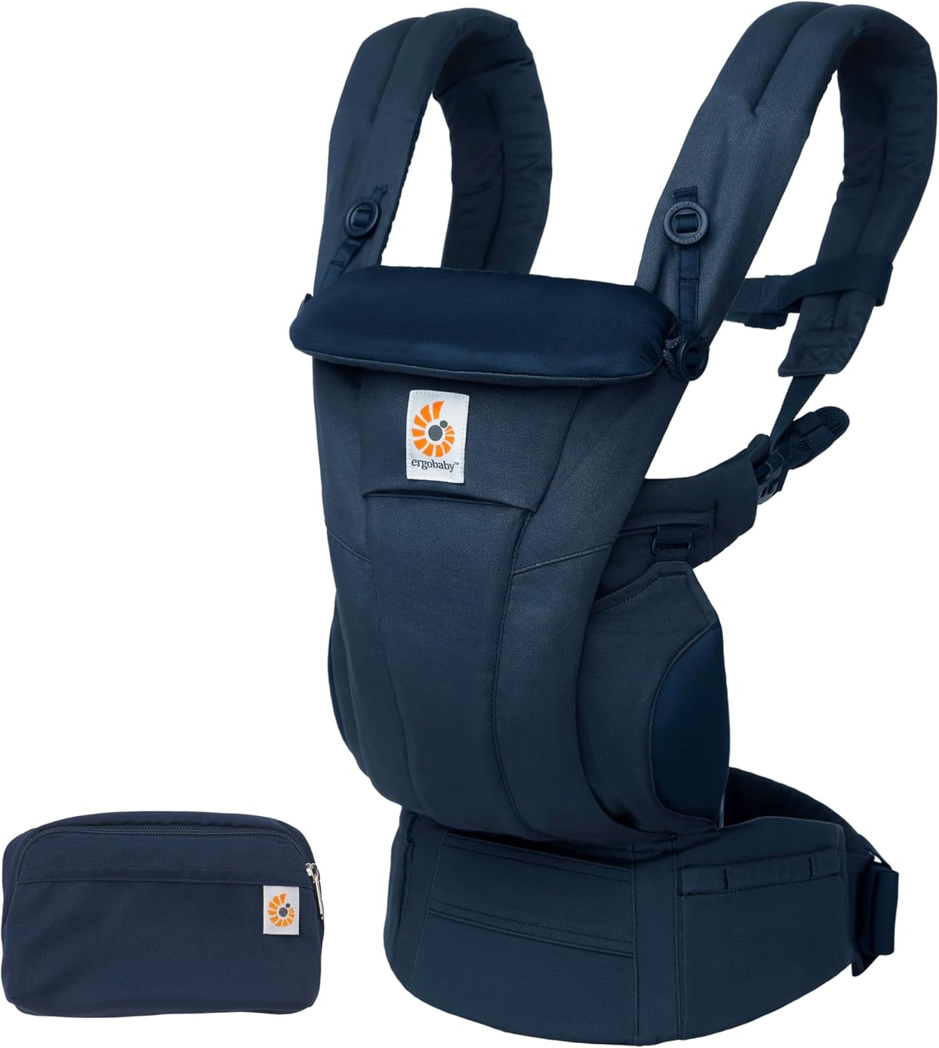 Ergobaby Omni Dream Baby Carrier for Newborns from Birth to 20.4 kg, 4 Positions with SoftTouch Cotton, Ergonomic Baby Front-Inward and Back Carry Position, Midnight Blue