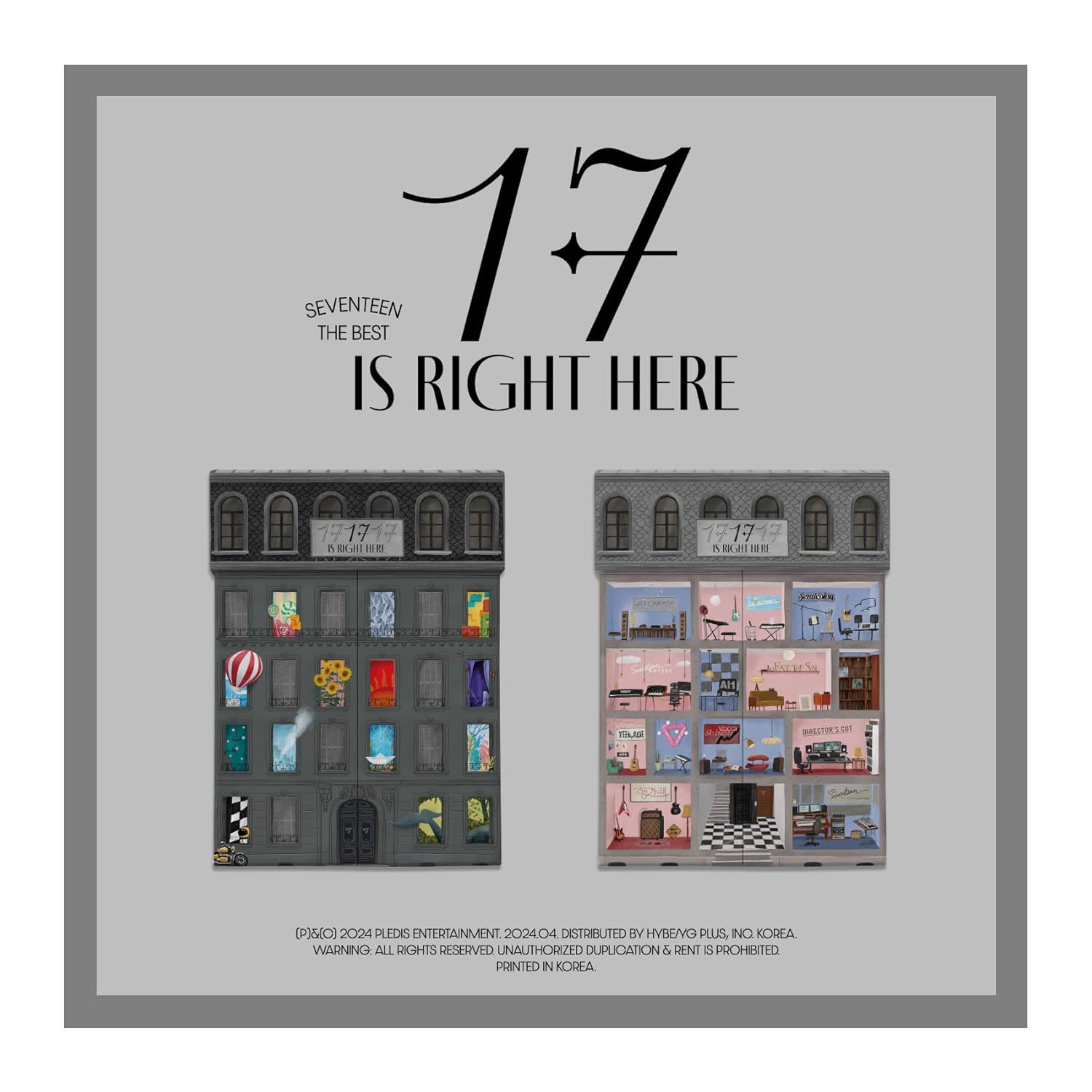 Seventeen 17 is Right HERE Best Album Folded Poster on Pack+Outbox+Photobook+Archiving Book+Lyric Book+Team photobook+Photocard+Tracking Sealed SVT Hear Version