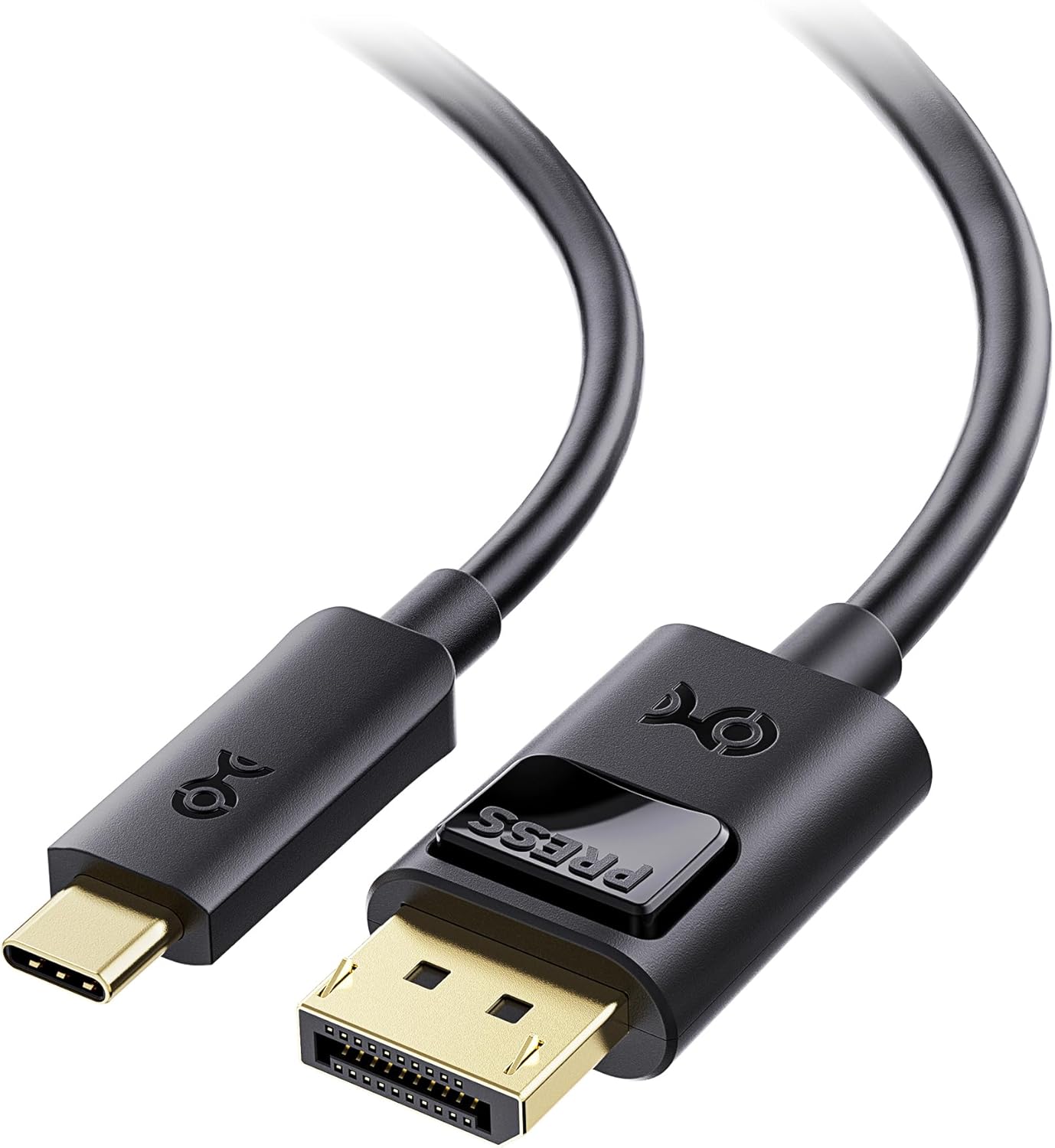 Cable Matters 32.4Gbps USB C to DisplayPort 1.4 Cable 1.8m Support 8K 60Hz/4K 240Hz (Thunderbolt 4 to DisplayPort, DP to USB C Cable) Black - Works with iPhone 15 MacBook XPS