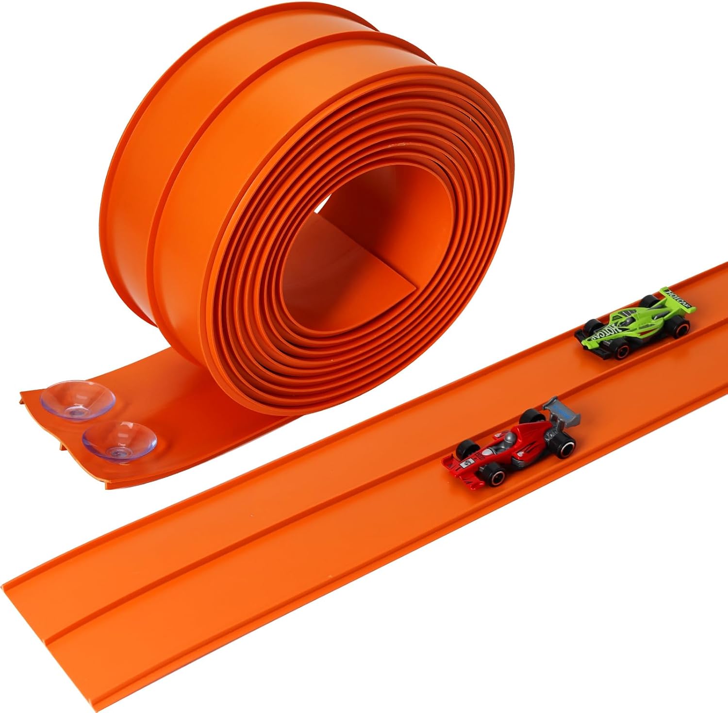 15 Ft Flexible Race Track for Kids with Simple and Versatile Gameplay, Safe and Durable Materials, Easy to Clean and Store, Including Storage Bag and 2 Small Race Cars, Birthday Gifts for Kids Age 2-7