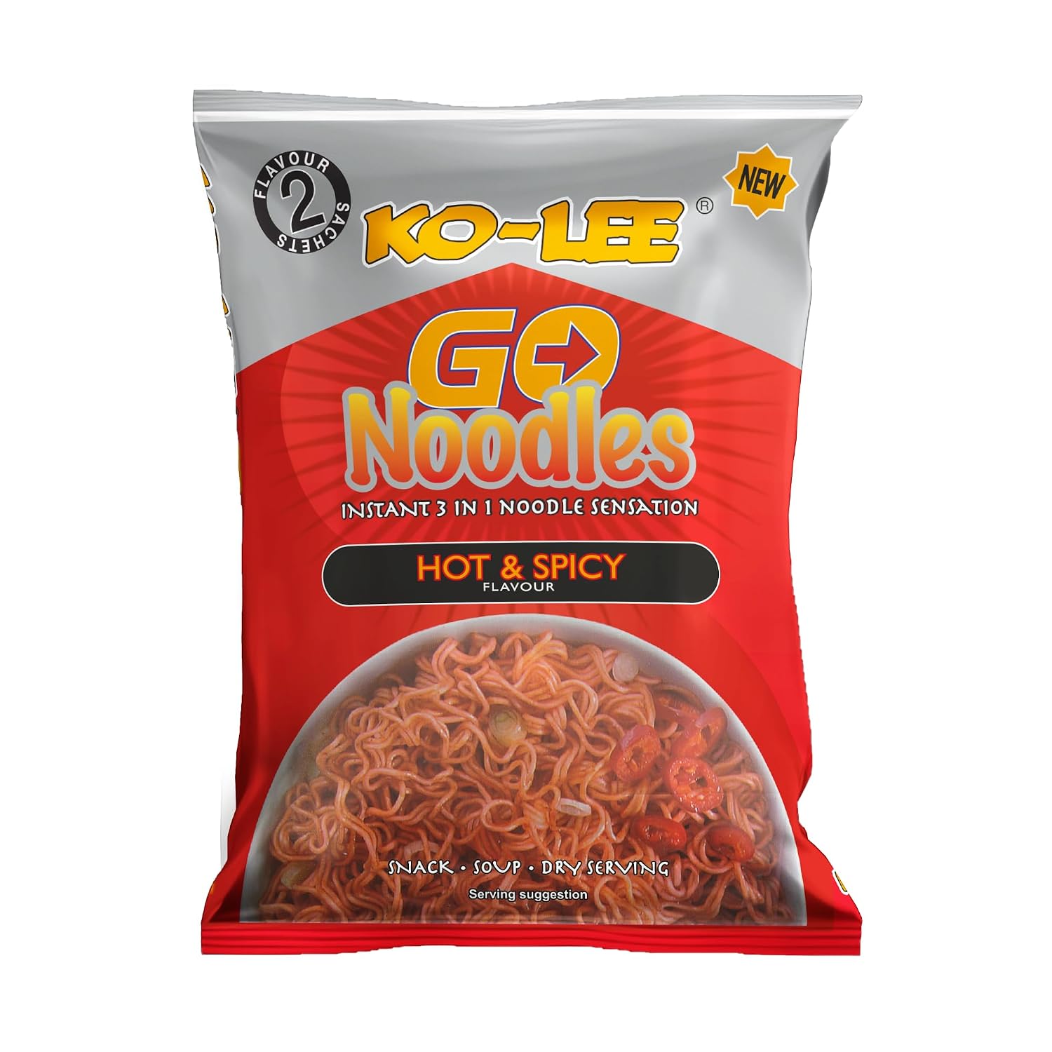 KO-LEE Hot & Spicy Flavour Instant Noodles 85 gm (Pack of 24)
