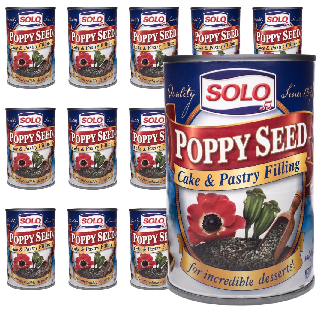 SOLO Poppy Seed Cake & Pastry Filling, 12.5oz (Pack of 12)