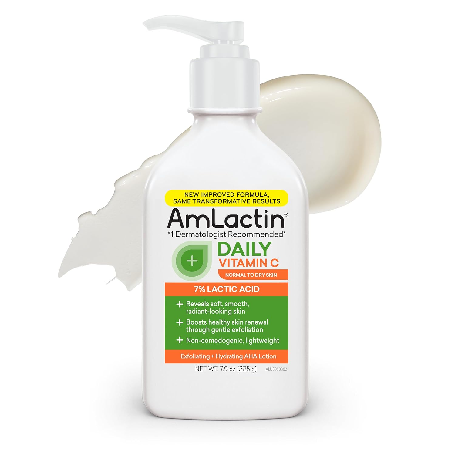 AmLactin Daily Vitamin C Lotion, 7% Lactic Acid, Dry Skin, 7.9 oz | Vitamin C plus 7% lactic acid body lotion brightens, exfoliates and moisturizes dry skin for smoother-looking tone.