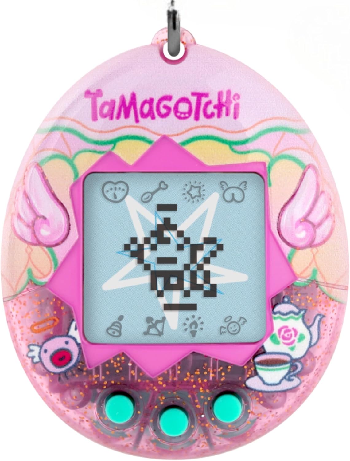 Bandai Tamagotchi Original Angel Tea Time Digital Pet | Nurture And Raise The Original Electronic Pet | Japanese Kids Toys For Girls And Boys Make Great 90s Retro Gifts