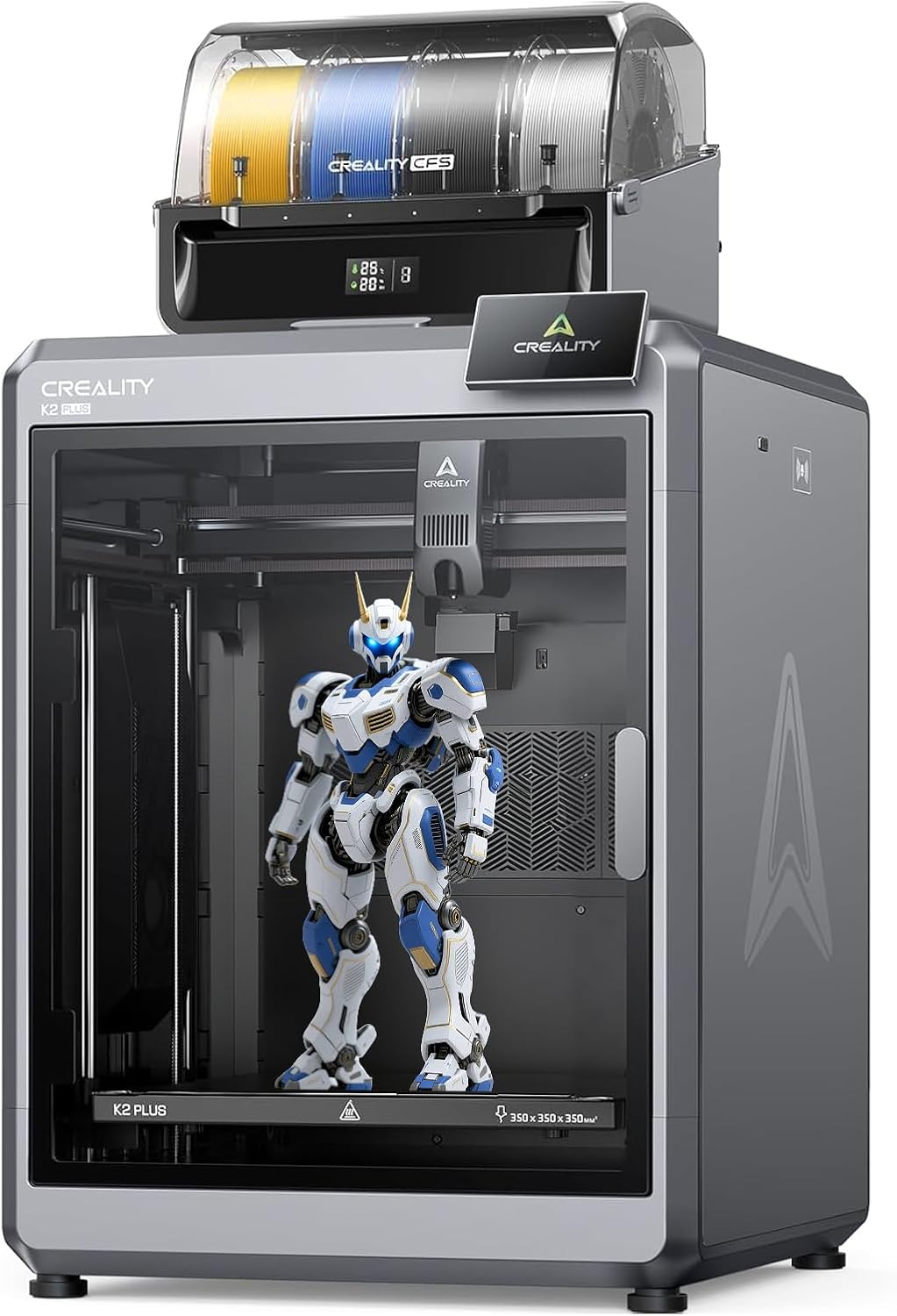 Official Creality K2 Plus Combo 3D Printers, Multicolor Printing Machine Up to 16 Colors, 600mm/s High-Speed Printing, Dual AI Camera for Monitoring, 350x350x350mm Build Volume& Filament System