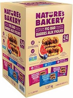 Nature's Bakery Whole Wheat Fig Bars, Variety Pack (8- Blueberry, 8- Original Fig, 8-Raspberry), 1- 24 Count Box of 2 oz Twin Packs (24 Packs), Vegan Snacks, Non-GMO