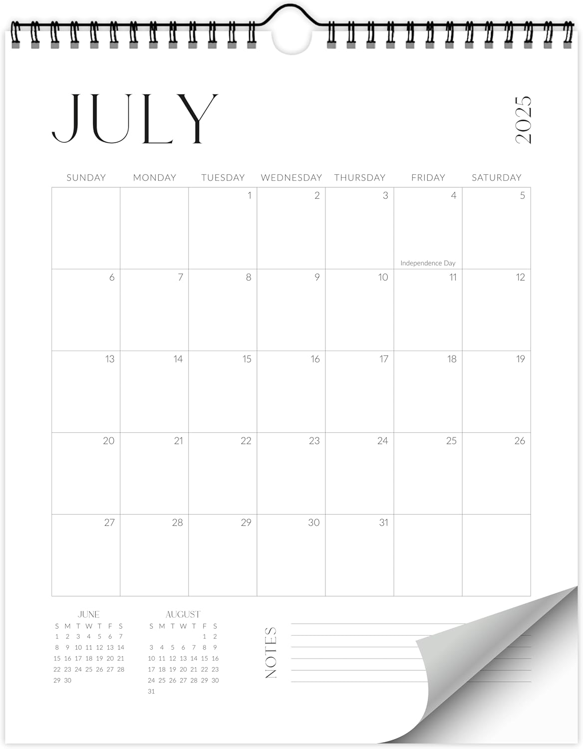 Beautiful 2025-2026 Wall Calendar - Runs from June 2025 until December 2026 – Large 14.5"x11.5" Office Wall Calendar for Easy Organizing