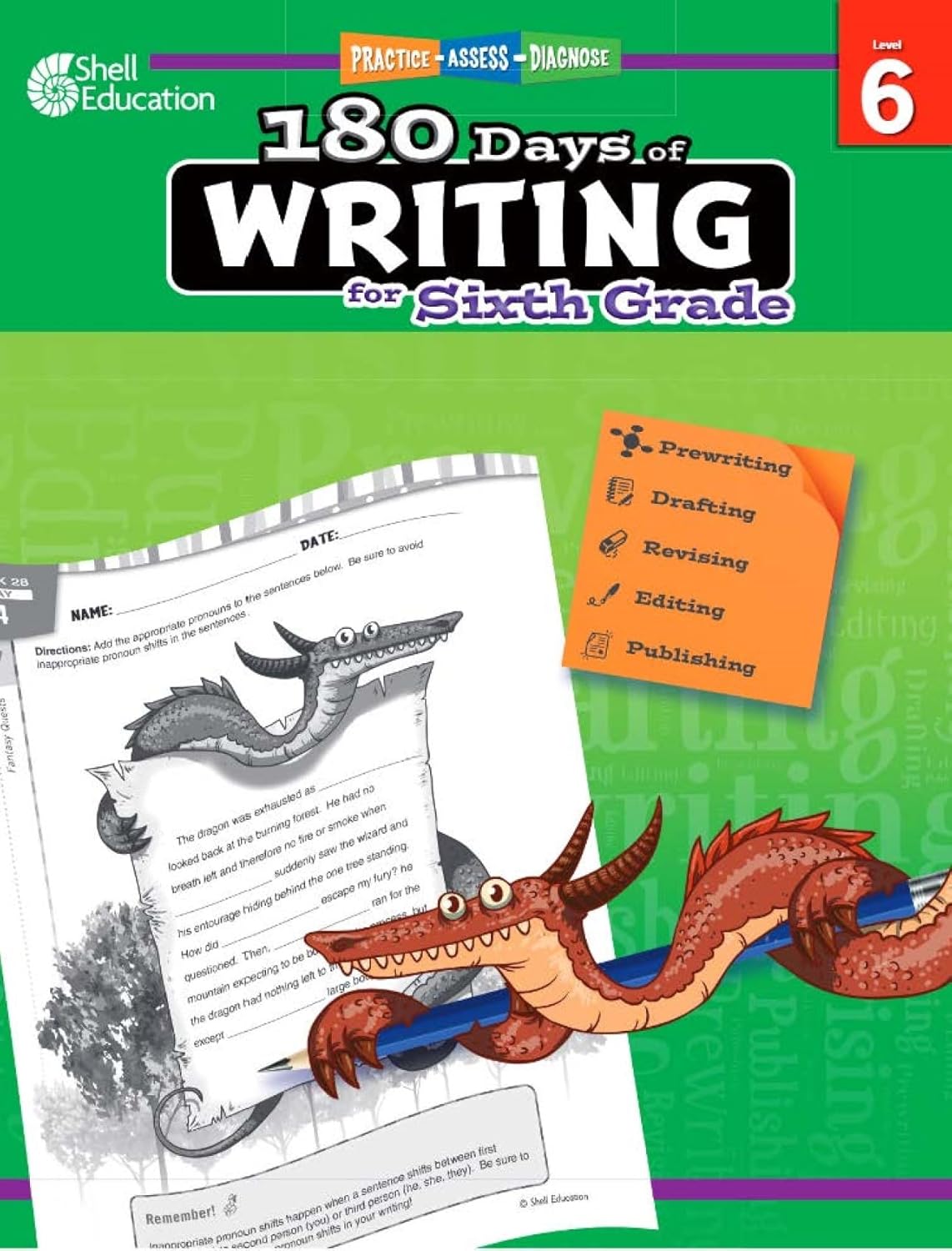 Shell Education 180 Days of Writing for Sixth Grade
