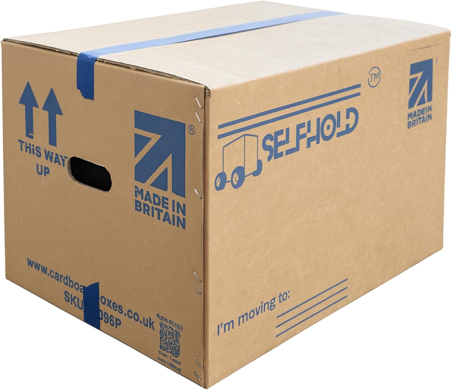 10 Double Wall Cardboard Moving House Boxes Large 58cm x 42cm x 35cm (23" x 17" x 14") Removal Packing Boxes For Moving House With Printed Room Checklist & Carry Handles | Made in Britain