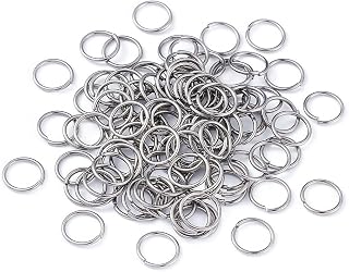 KISSITTY 2000pcs 10mm Stainless Steel Open Jump Rings Connectors 1mm Thick Chainmail Making Jewelry Findings