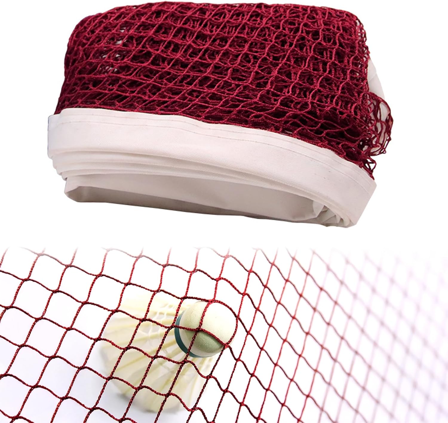 Badminton Net – Foldable & Portable Sports Net for Badminton, Volleyball, Tennis & Pickleball, Adjustable Square Mesh Training Net, Durable Knotless Pickleball Net for Garden, Backyard, Schoolyard