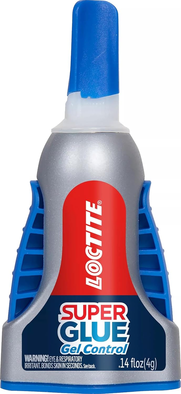 Loctite Super Glue Gel Control, Clear, 0.14 fl oz Bottle, 1 Pack - Superglue for Plastic, Wood, Metal, Crafts & Repair, Cyanoacrylate Adhesive Instant Glue, Quick Dry