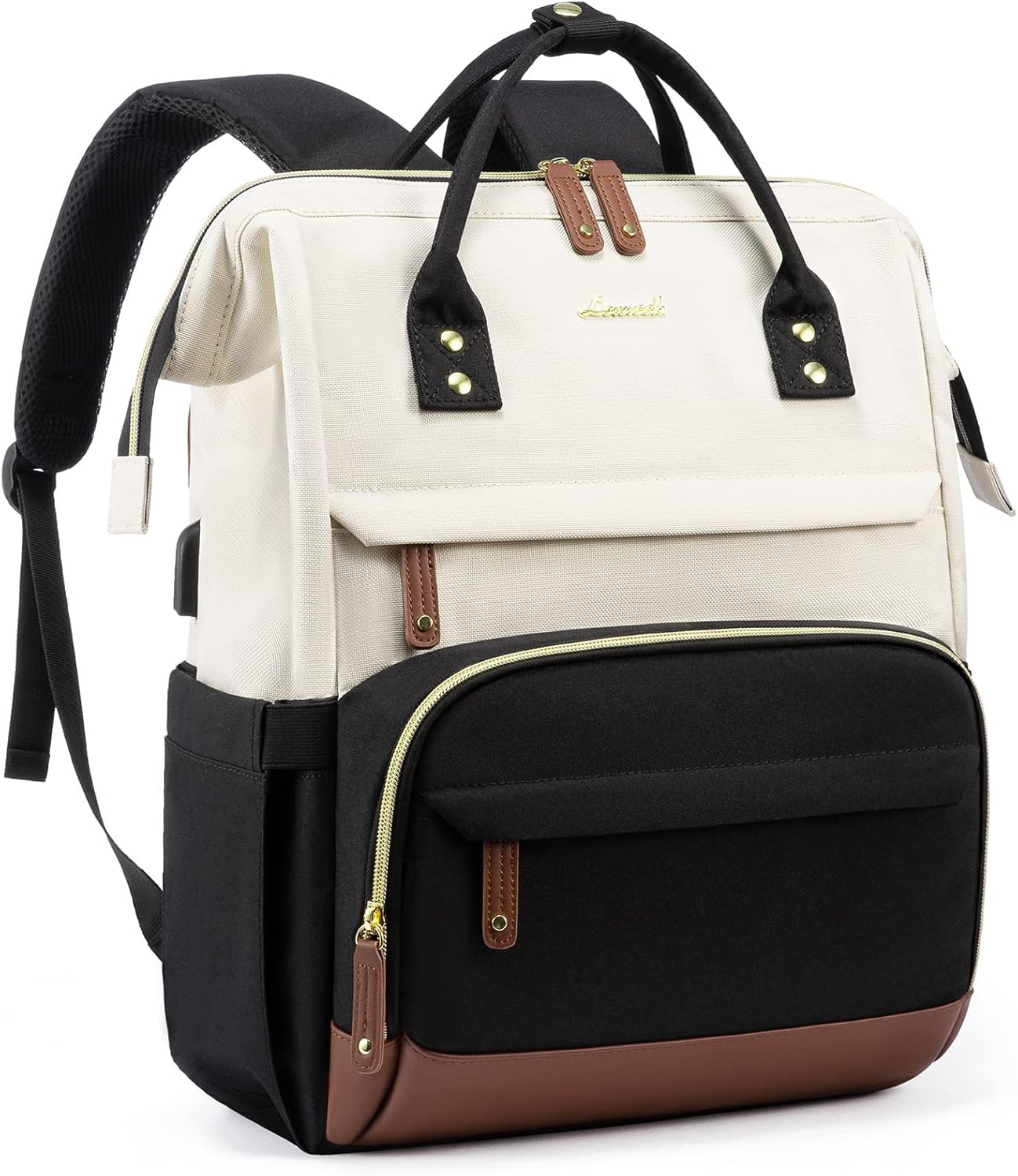 LOVEVOOK Laptop Backpack for Women, 15.6 Inch Work Business Backpacks Purse with USB Port, Large Capacity Nurse Bag College Bookbag for School, Waterproof Casual Daypack for Travel