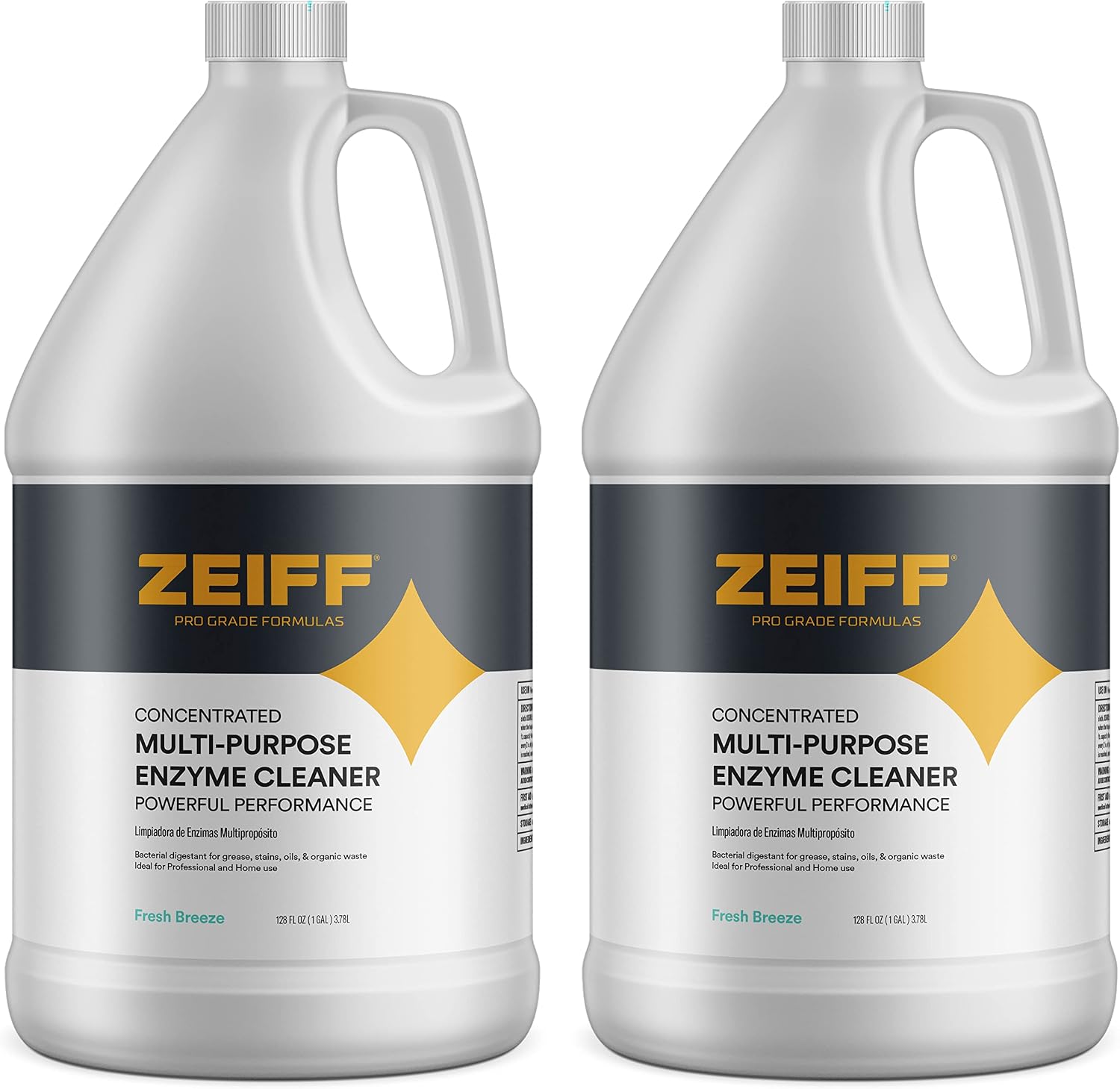 Zeiff Pro-Grade Multi-Purpose Probiotic Enzyme Cleaner - Pet Stain and Odor Remover, Drain Cleaner - Powerful Cleaning & Odor Eliminating Formula For Professional & Home Surfaces - 1 Gallon