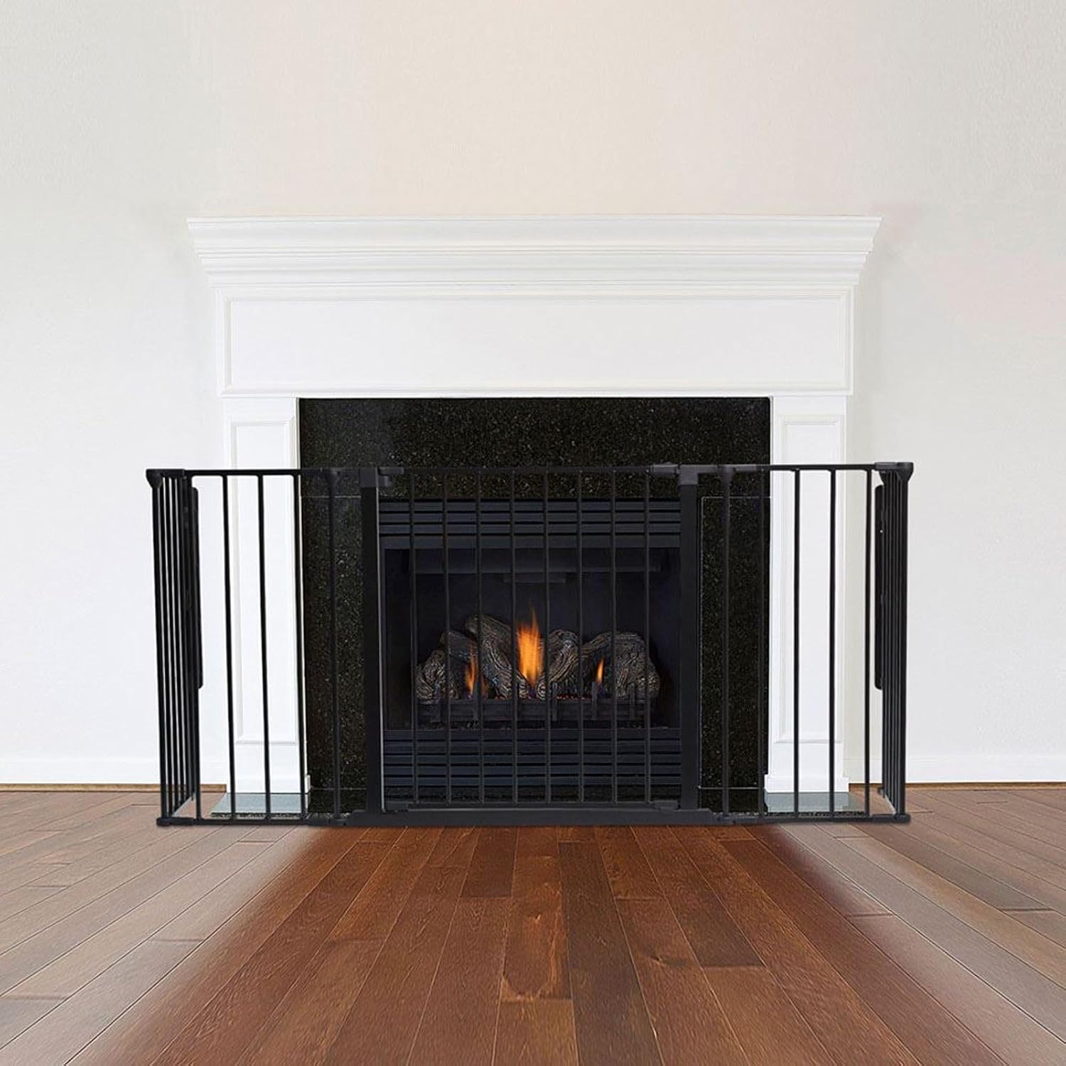 Safetots Multi Panel Fire Surround Black, 38cm Deep x 138cm Wide, 70cm Tall