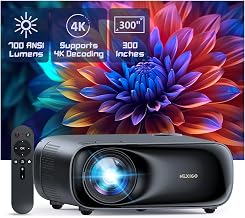 NexiGo PJ40 (Gen 3) Projector with WiFi and Bluetooth, D65 Calibrated, Native 1080P, 4K Supported, Projector for Outdoor Movies, 20W Speakers, Home Theater, Compatible w/TV Stick, iOS, Android