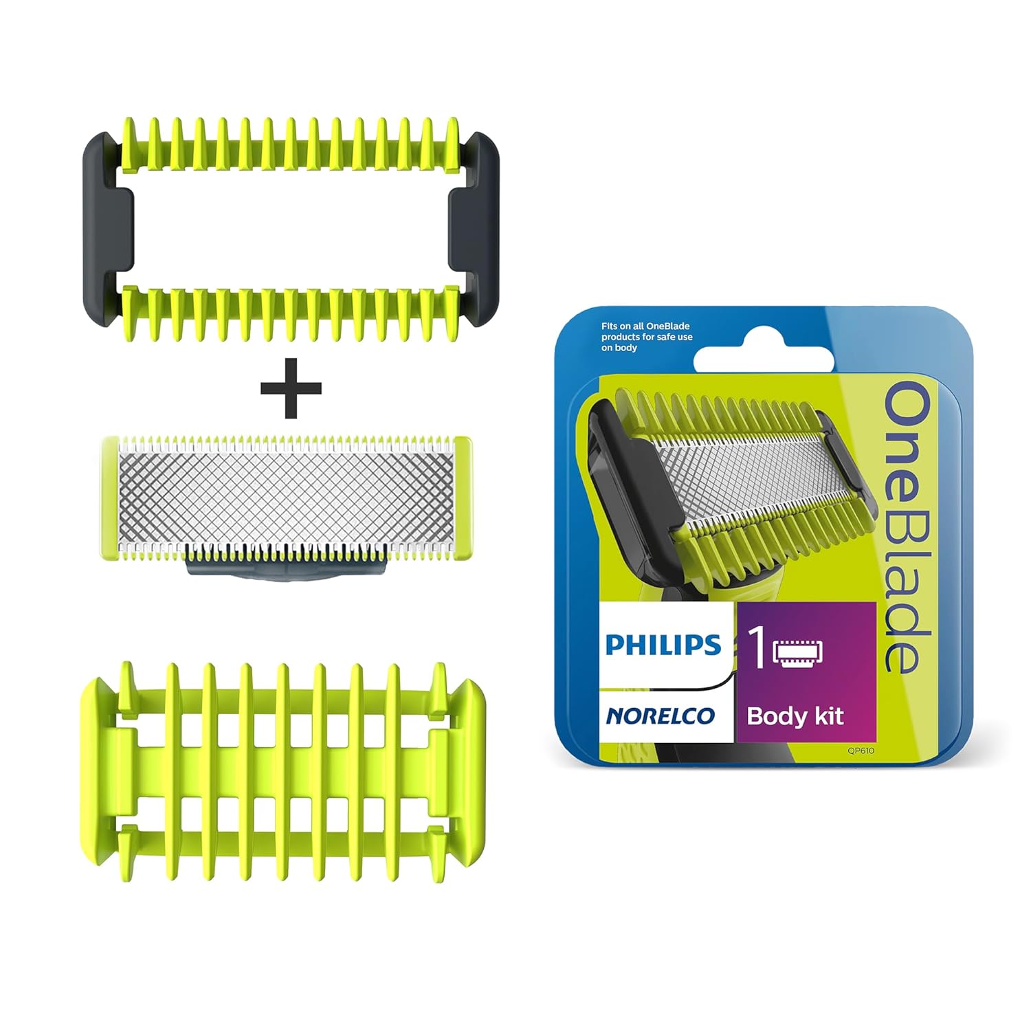 Philips Norelco Genuine OneBlade Replacement Blade Body Kit, QP610/80