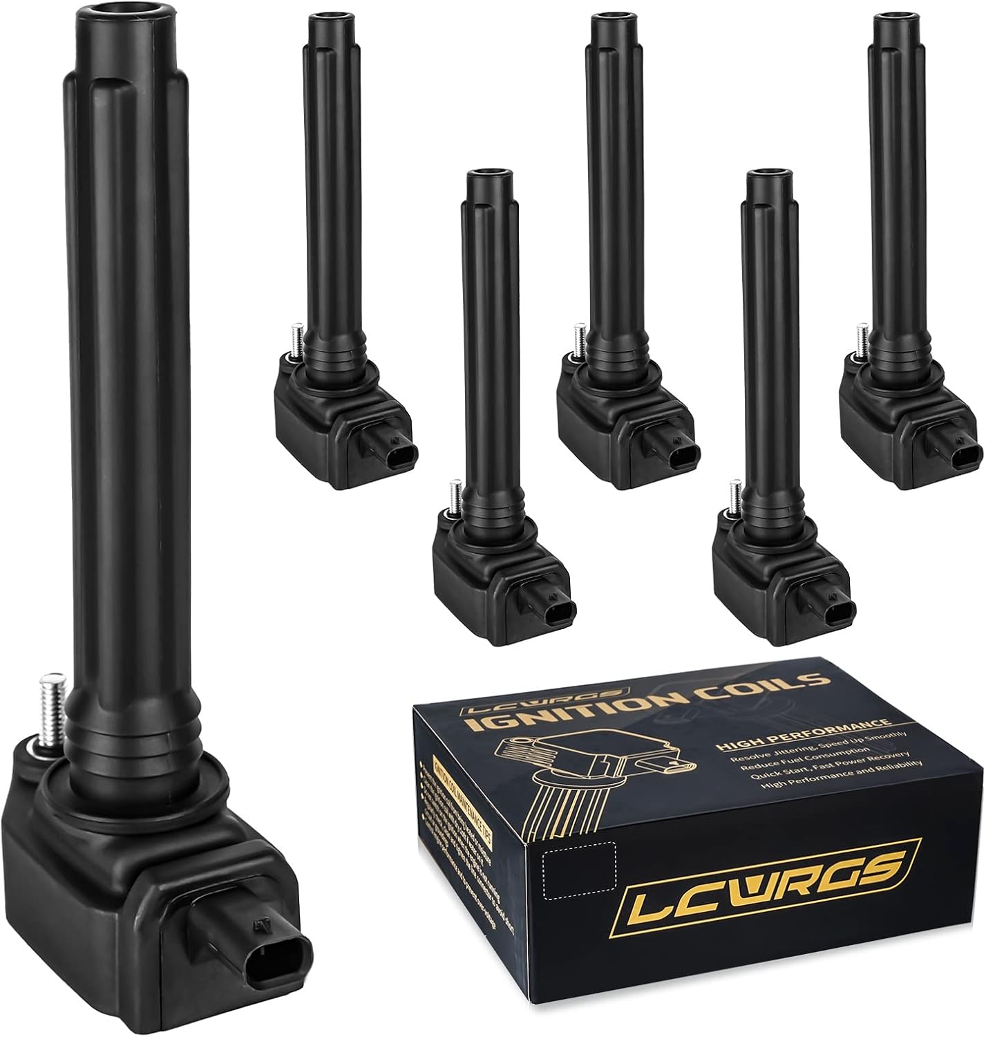 Set of 6 Ignition Coils Fits for 3.6 V6 2011 2012 2013 2014 2015 2016 Dodge Durango Charger Grand Caravan Chrysler Town Country 300 Jeep Grand Cherokee Wrangler Coil Packs Replace# UF648