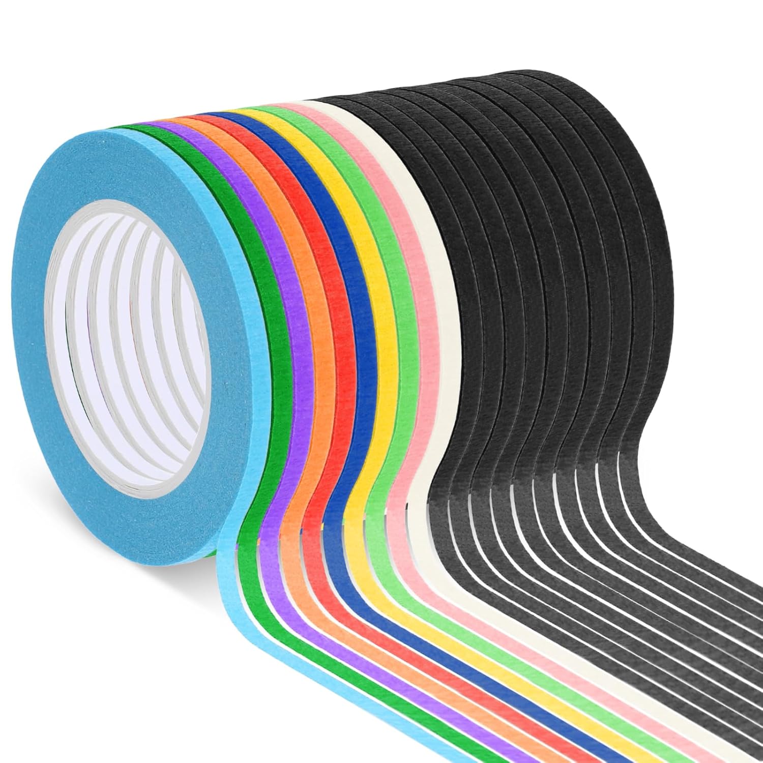 20 Rolls 1/8 inch Whiteboard Tape Line, Graphic Tape, Pinstripe Tape for Dry Erase Board, Draping Tape, Gridding Tape for White Board, Art, Office, School, Total Length 512FT