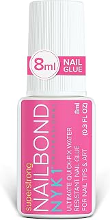 Super Strong Nail Glue For Nail Tips, Acrylic Nails and Press On Nails (8ml) NYK1 Nail Bond Brush On Nail Glue For Press On Nails Long Lasting Nail Glue For Acrylic Nails Fake Nails Tips Nail Glue Gel