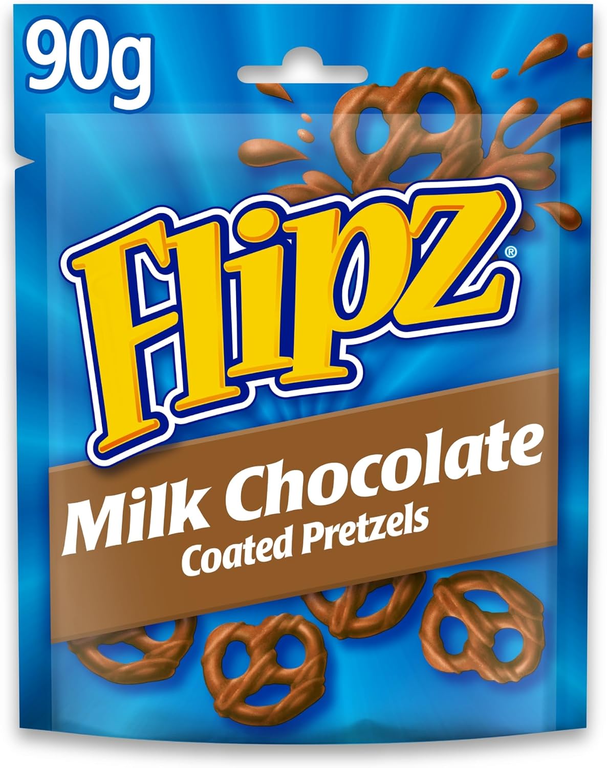 Flipz Milk Chocolate Coated Pretzel Snacks, 90 g (Pack of 1)