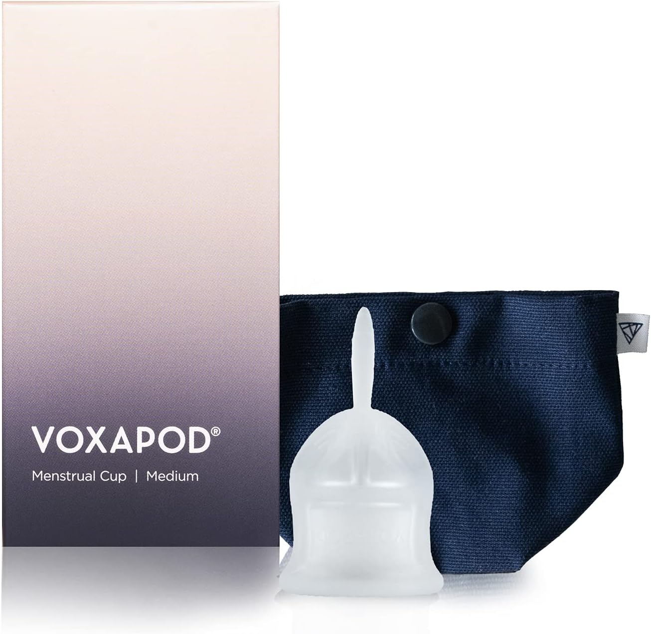 VOXAPOD Menstrual Cup Large Size with Case - #1 Active Cup - Wear for 12 Hours - Most Comfortable, Easy Removal, Leak-Proof - Reusable Period Cup Medical-Grade Silicone - Heavy Flow