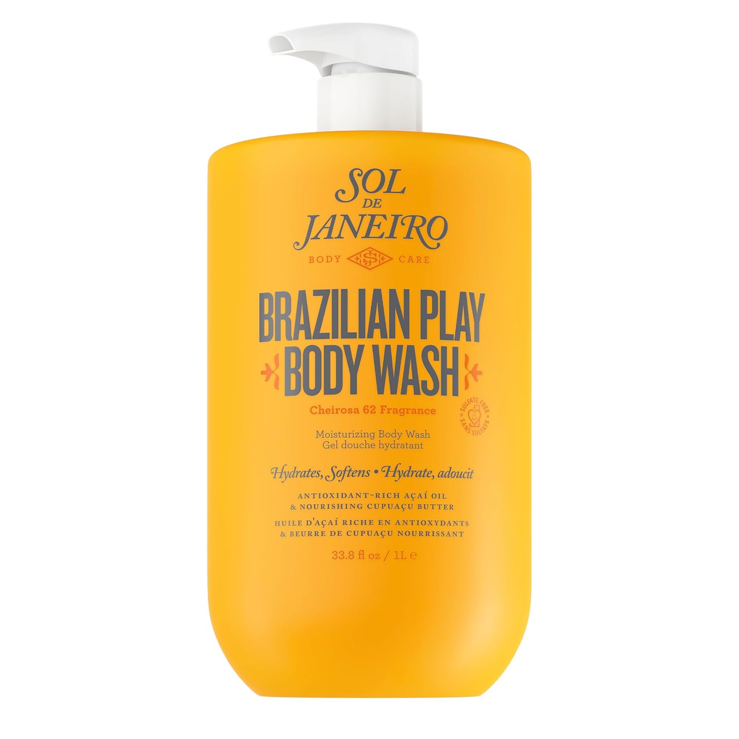 SOL DE JANEIRO Brazilian Play Moisturizing Shower Cream-Gel Body Wash - Premium Body Cleanser - Hydrating for Soft Skin