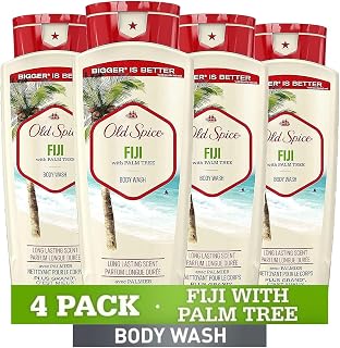 Old Spice Fresher Body Wash for Men, Fiji with Palm Tree Scent, 18 fl oz (Pack of 4)