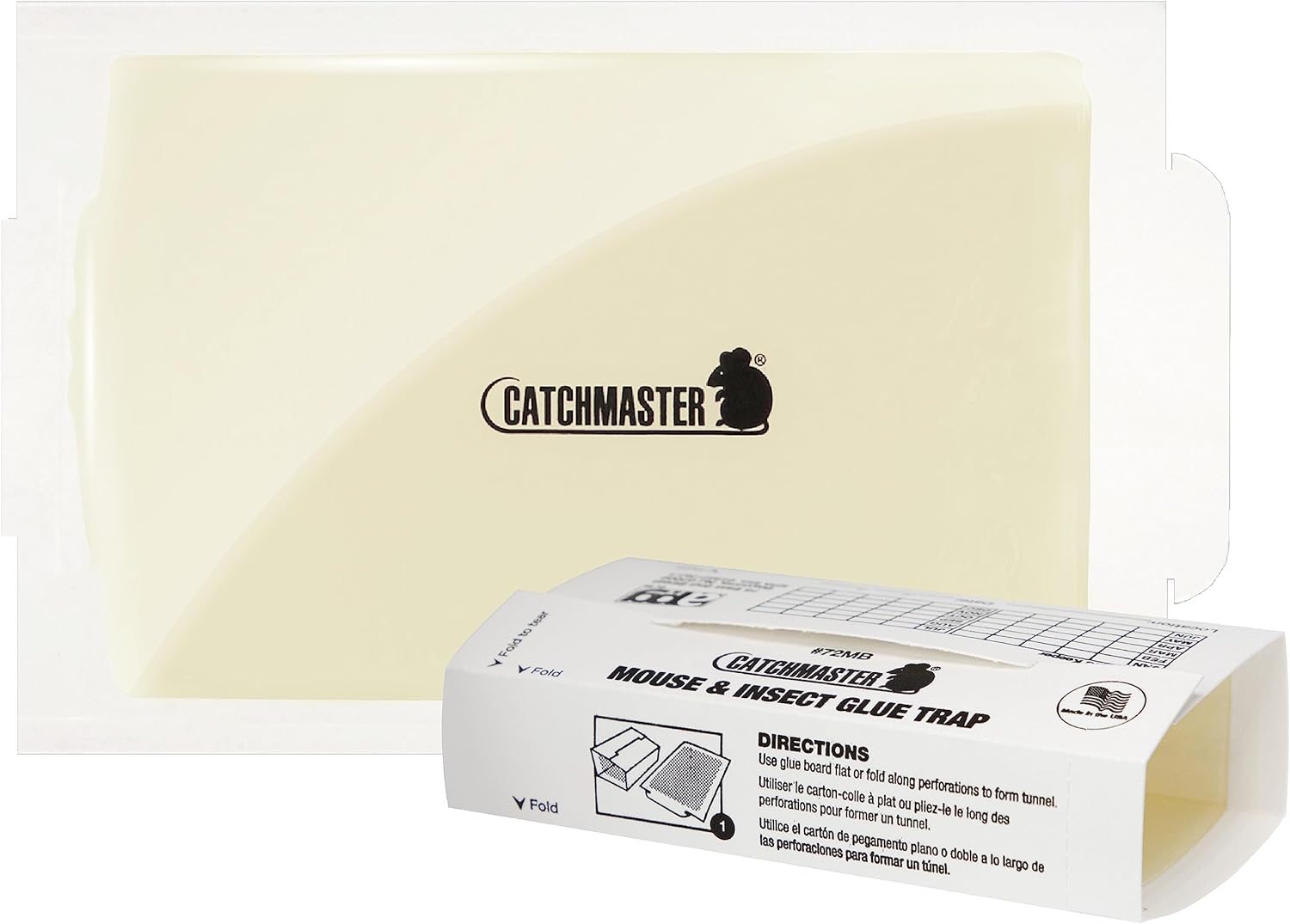 Catchmaster Mouse & Insect Super Glue Traps 30PK, Mouse Traps Indoor for Home, Extra Strength Sticky Pest Control Adhesive Tray for Catching Bugs, Rats & Rodents, Non Toxic Bulk Pre-Baited Glue Boards