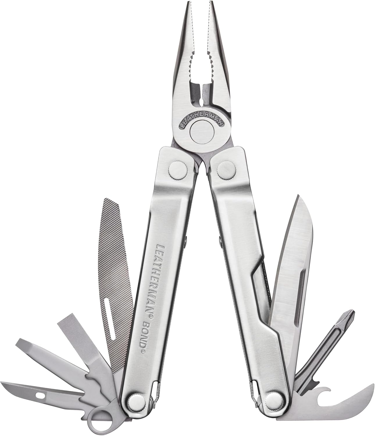 LEATHERMAN, Bond Multitool, Stainless Steel EDC Tool with 420HC Blade and Nylon Sheath