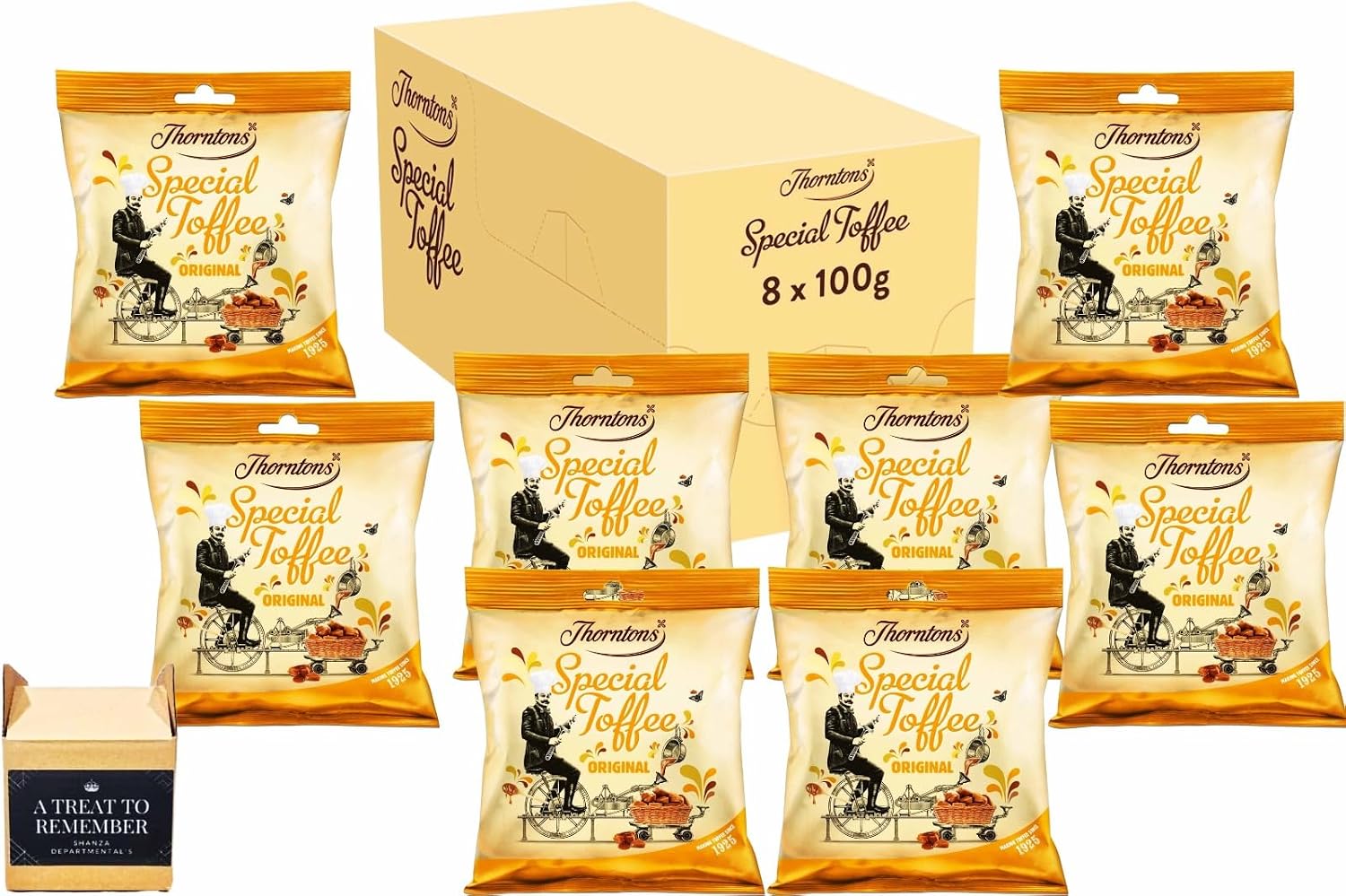 Thornntons Sweet Special Toffee Original 8 x 100g Bags (Full Box)
