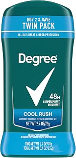 Degree Men Original Antiperspirant Deodorant Cool Rush Twin Pack 48-Hour Sweat & Odor Protection Antiperspirant For Men 2.7 oz