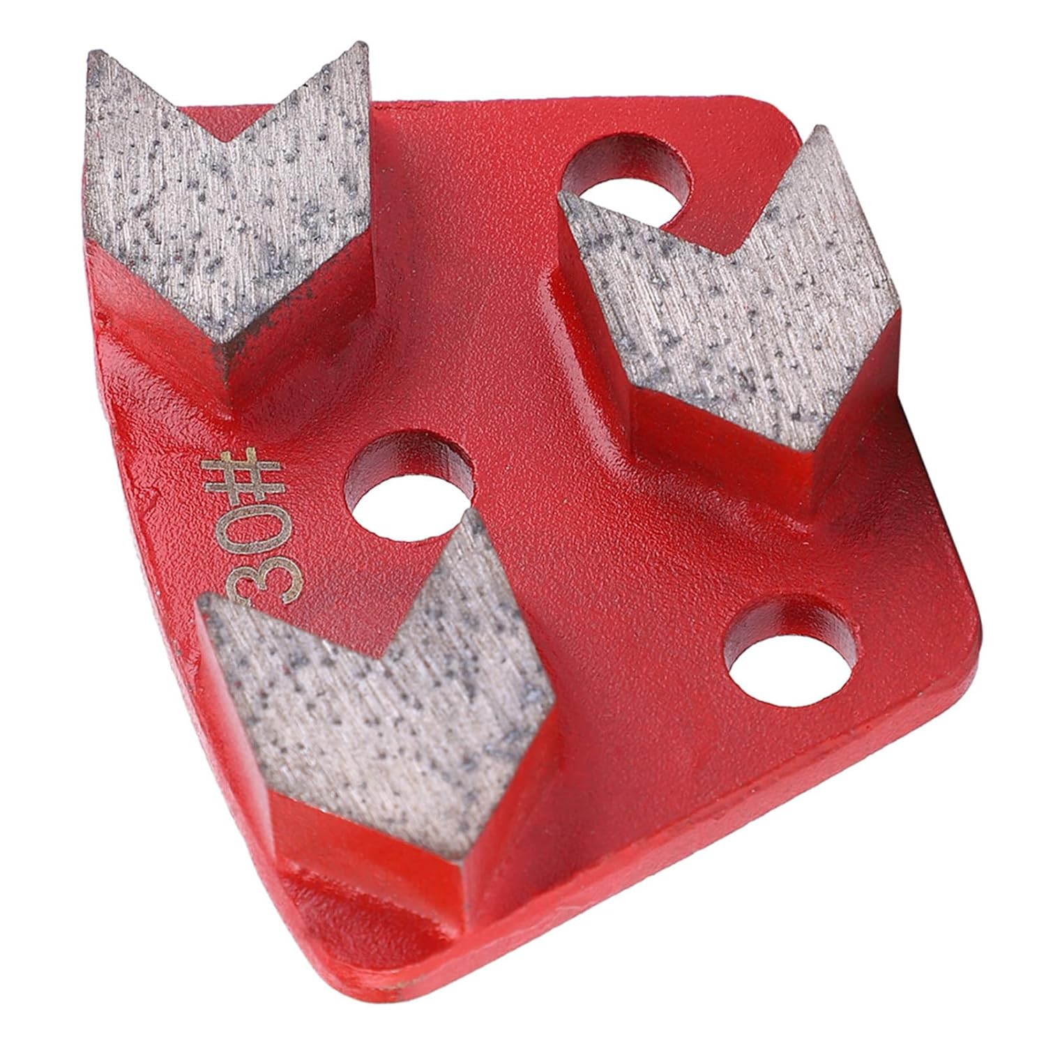 Trapezoid Grinding Pad, 3PCS Floor Disc 30 Industrial Scientific Grit Metal Scraper Pack of 3 Fan Shaped Tooth for Concrete Cement Paint Tools