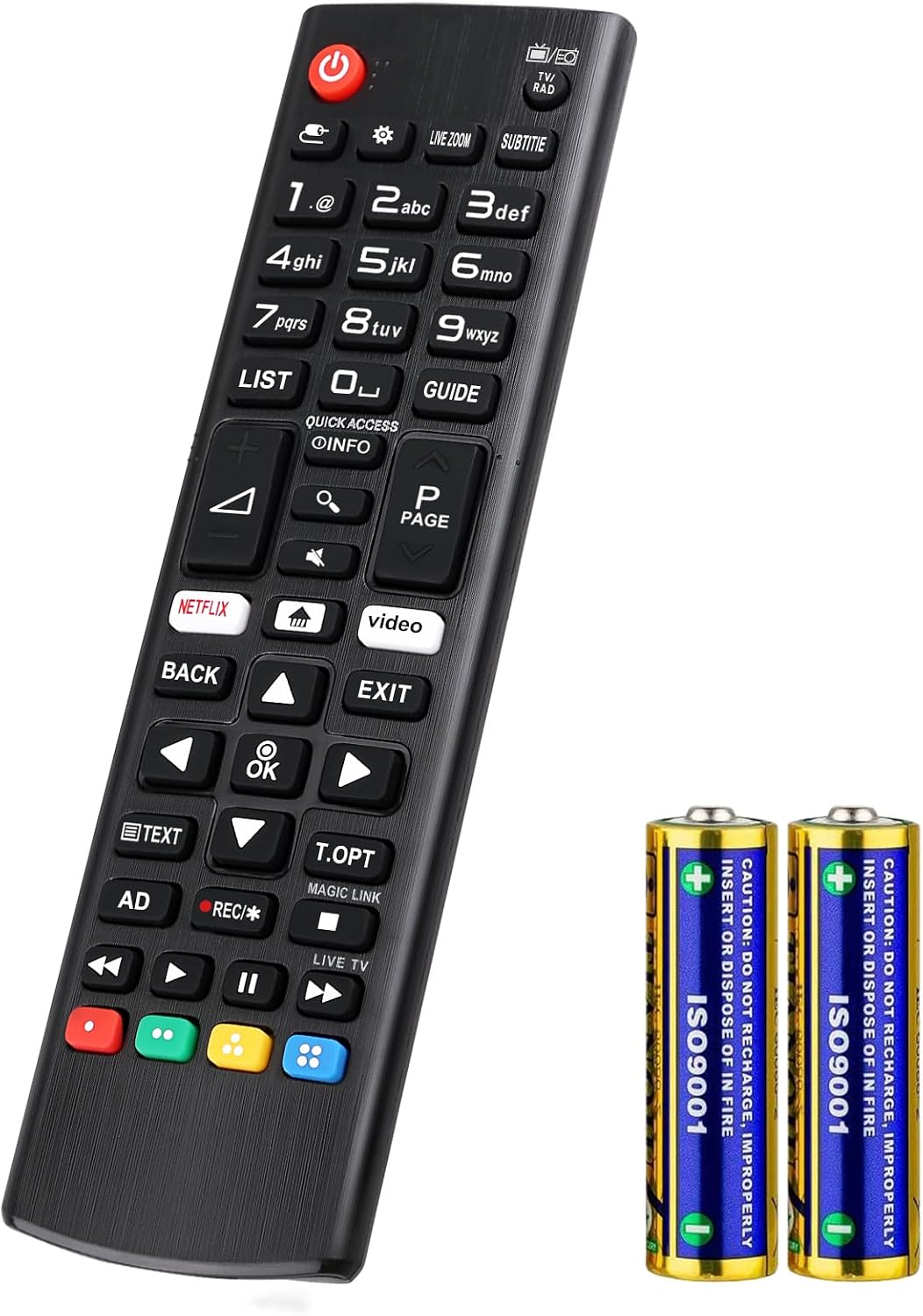 For LG-Smart TV Remote Control, Universal for All LG TV LCD LED UHD 3D 4K HDTV, Remote Control with Batteries | Batteries Included, 1‑Year Warranty, Responsive Buttons, Durable ABS Material, No Pairing Required
