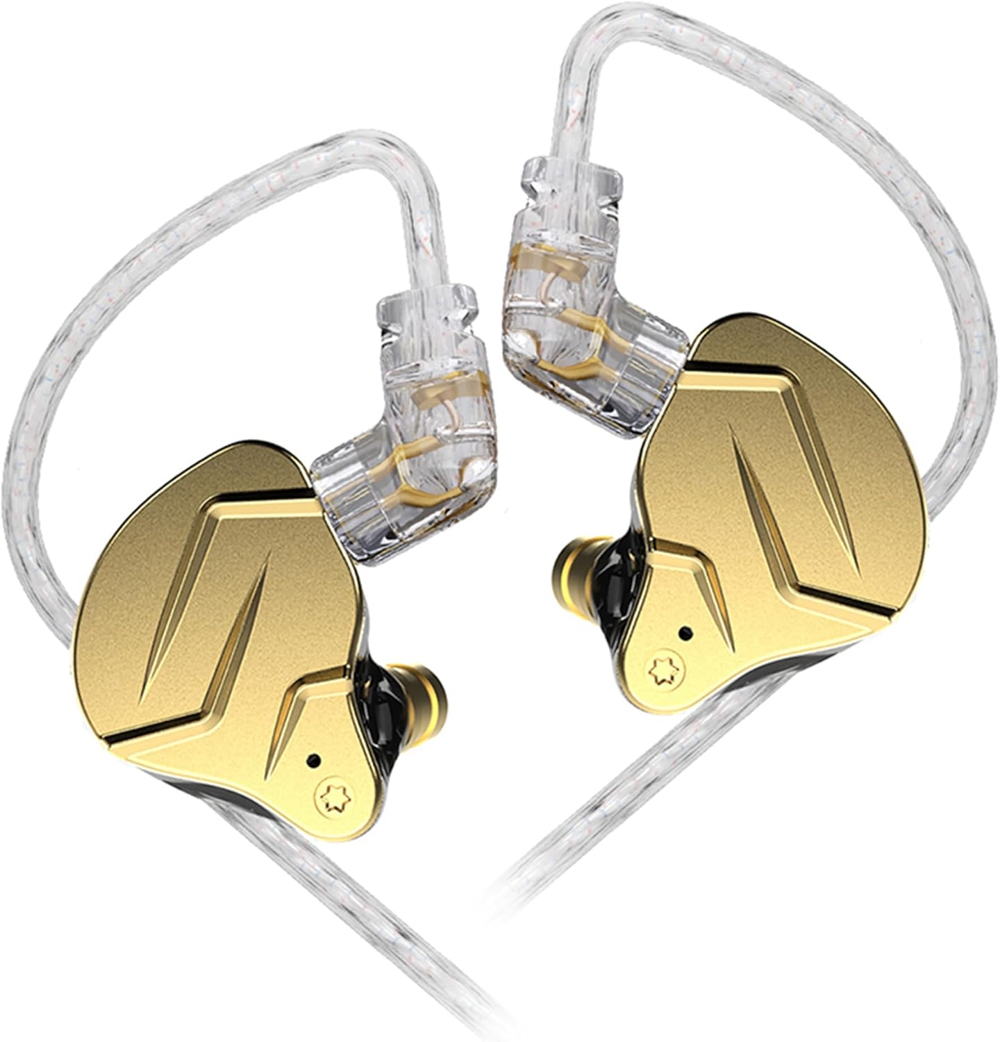 KZ ZSN Pro X Wired Gaming Earbuds, KZ in ears Monitor Headphones, HIFI iem with Hybrid Dual Driver 1ba 1dd High Fidelity Musicians in-ear Earphone with Detachable Tangle-Free Cable (Gold, without mic)