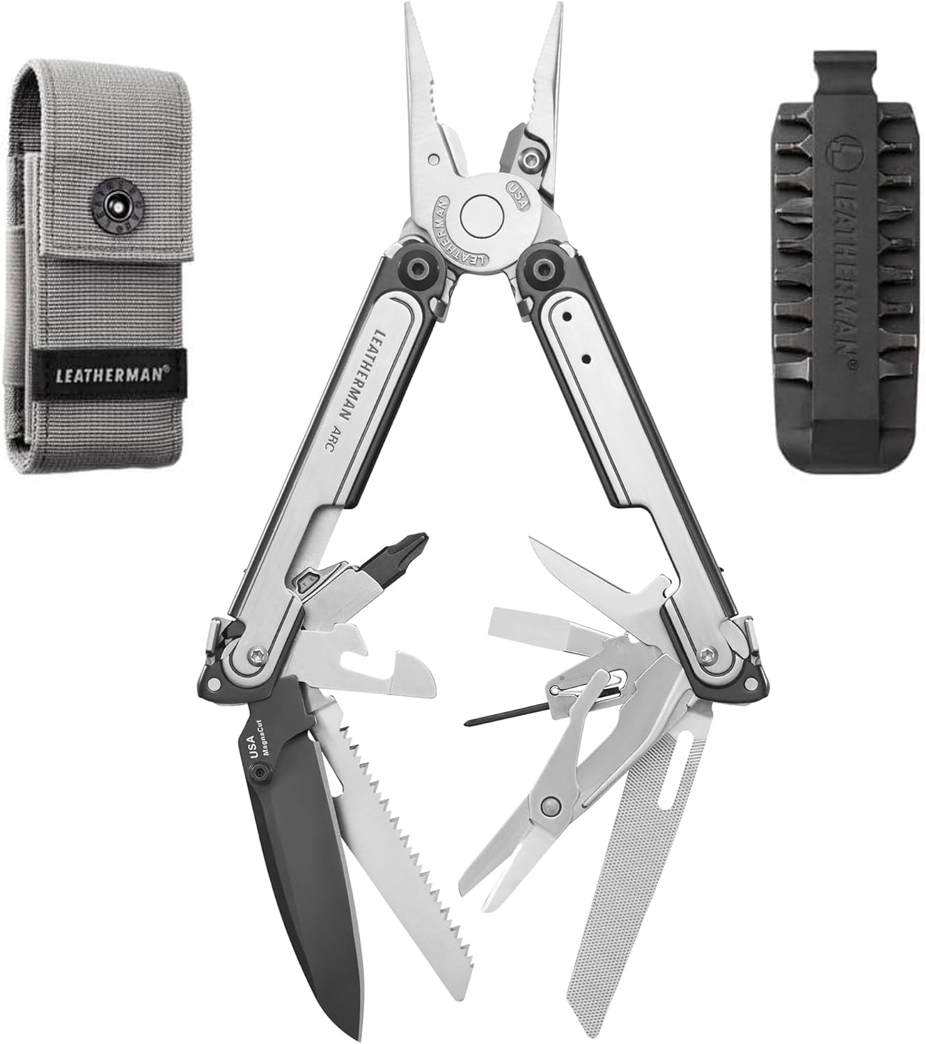 Leatherman ARC Multifunction Tool - 20 Outdoor Tools with MagnaCut Steel Blade and Bit Kit